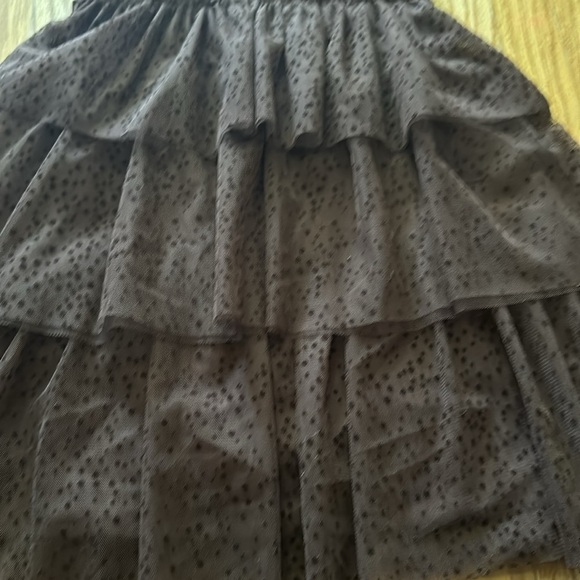 Enfant sz 7 layered brown spotted dress, tulle and cotton lining NWOT never worn - Picture 6 of 7